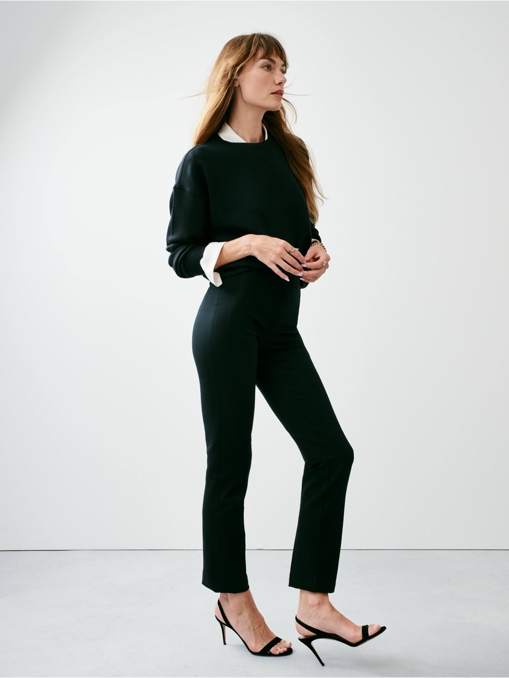 SPANX Supersmooth PerfectFit Ponte Slim Straight Pant Black Size Small